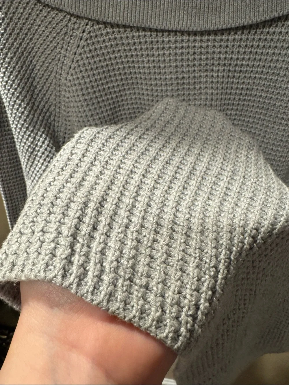 Light Ivory Mock-Neck Knit Pullover Sweater